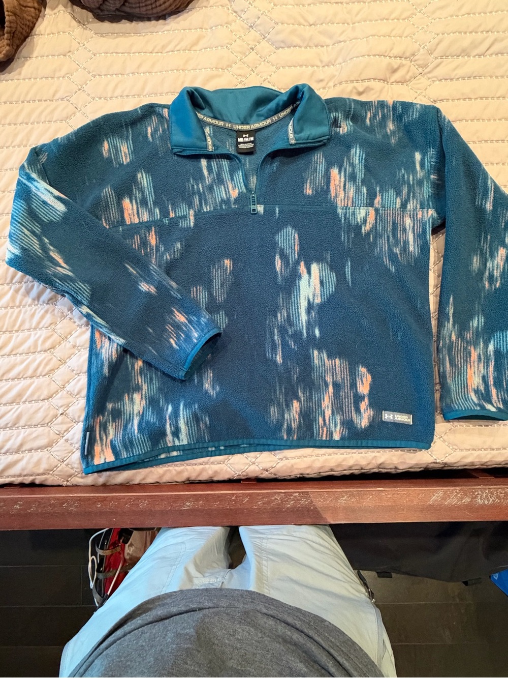 Under Armour Women’s Teal & Multi Color Quarter-Zip Fleece Pullover
